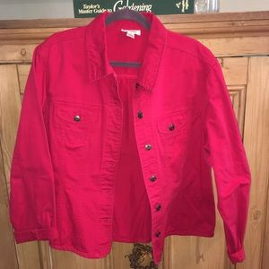 Talbots red jean jacket